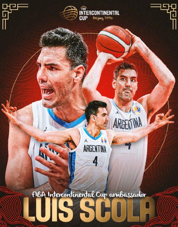 FIBA官方：阿根廷传奇球星斯科拉出任2026洲际杯官方大使